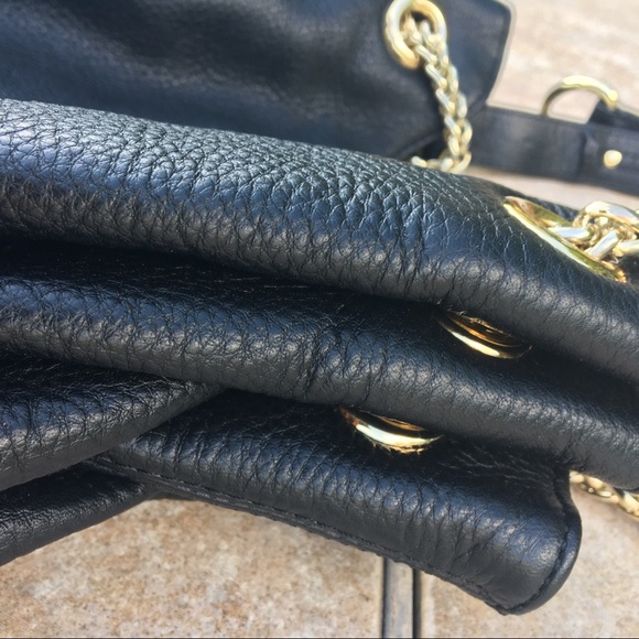 Vince Camuto black leather chain purse handbag - Picture 8 of 13
